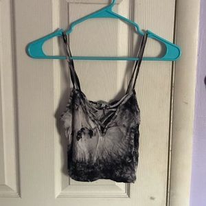 Black & white tie dye crop top very stretchy